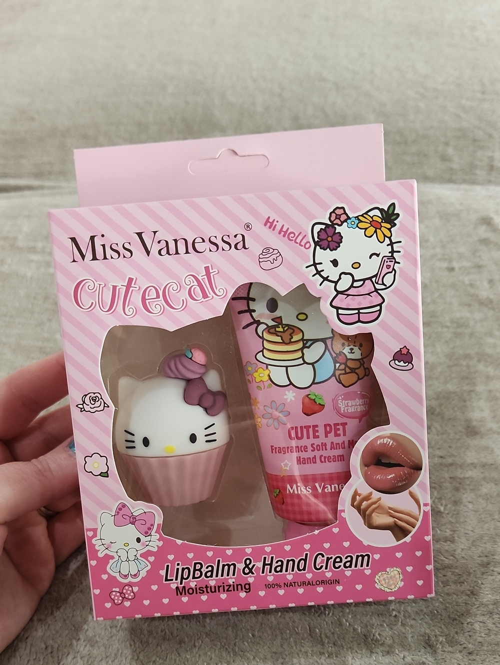 NWT Miss Vanessa Hello Kitty Lip Balm & Hand Cream